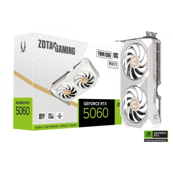 ZOTAC SVGA RTX 5060 Twin Edge OC 8GB GDDR7 White Edition, ZT-B50600Q-10M - 47296