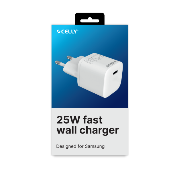 CELLY Brzi punjač 25w Type C, bela - UCTC1USBC25WWH