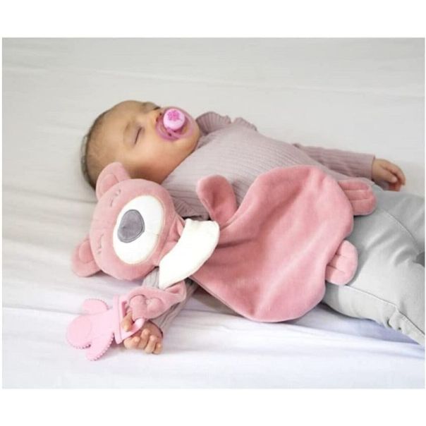 BABYJEM Plišana igračka Sweet Bear sa glodalicom - rose - 92-26808