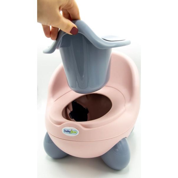 BABYJEM Noša potty za decu Pink-grey - 92-73420