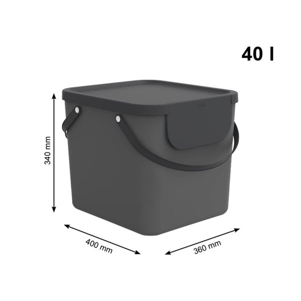 ROTHO Kanta za otpatke 40L Albula, crna - RRB40A