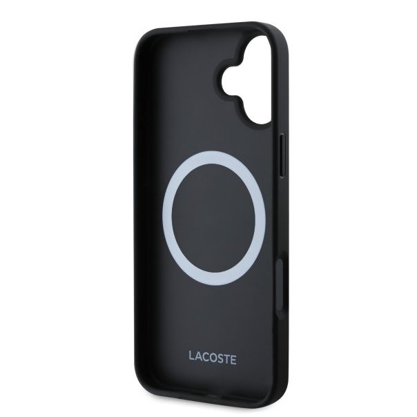 LICENSED LACOSTE LACOSTE MAGSAFE maska za iPhone 16 WOVEN, teget - LCHMP16SPVCV