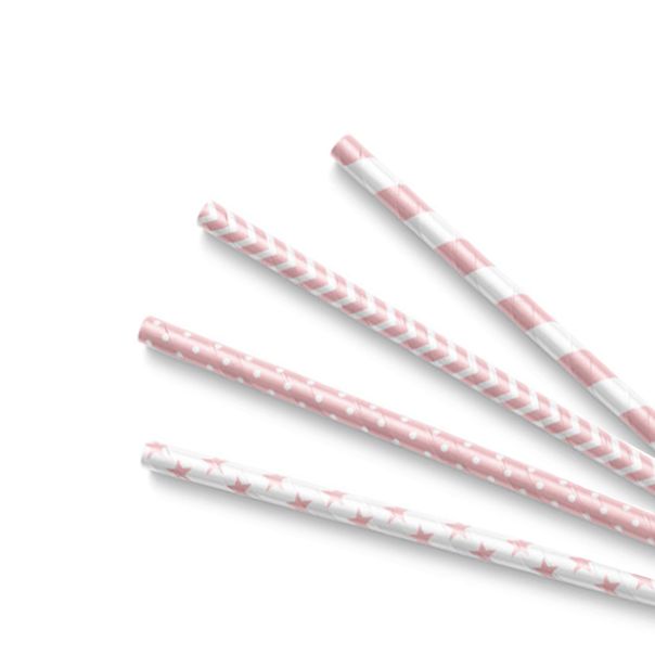 Slamčice papirne 100/1 pink unl-1301 - 92931