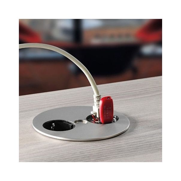 BACHMANN TWIST Ugradna utičnica 1 x šuko+1 dupli USB punjač 5V/3,1A,ce - 931.031