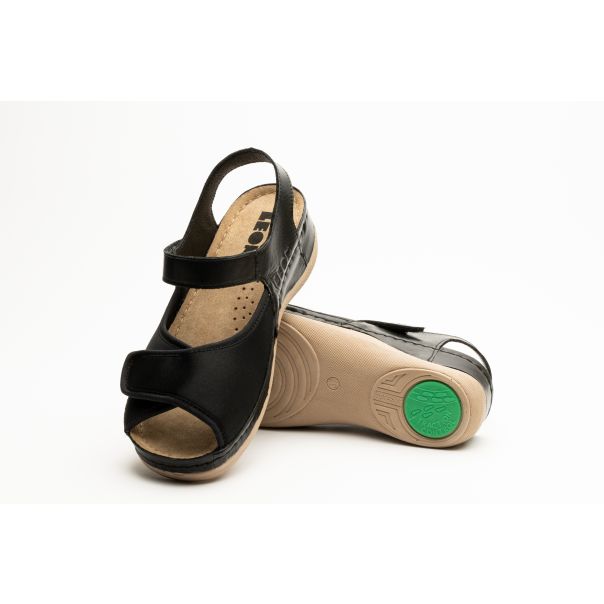 LEON Ženska sandala Diabetik-crna - 934-CR