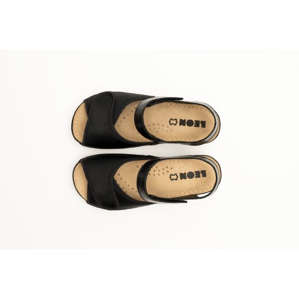 LEON Ženska sandala Diabetik-crna - 934-CR