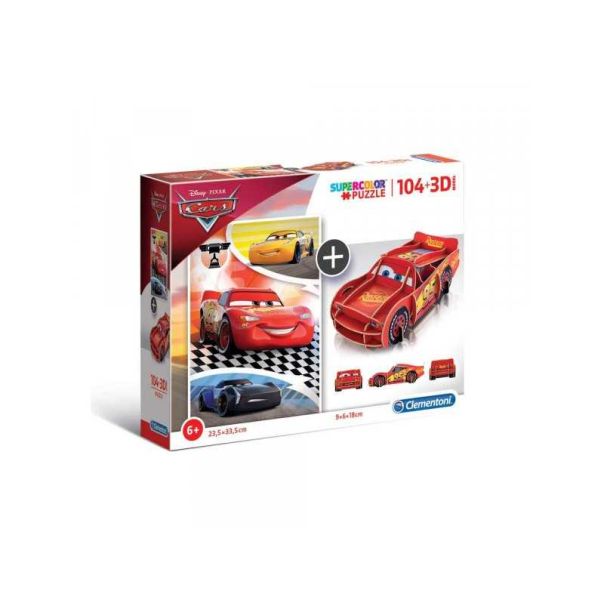 CLEMENTONI Puzzle 3D model Cars - 104 dela - 93502