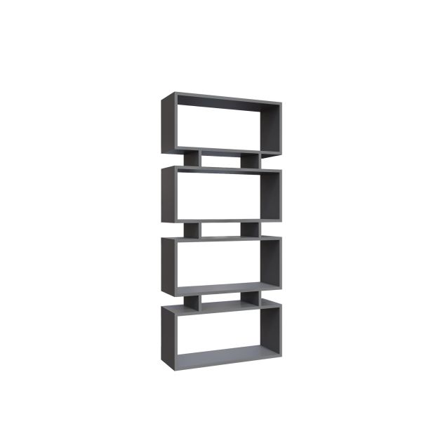 HANAH HOME Polica za knjige Langdon, antracit - 935CMN1115