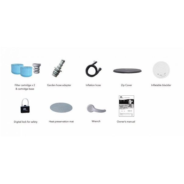 NERO Exotic Premium Bazen, Hidromasažni, Za 4 osobe, 1.8x0.7, Crni - 9391