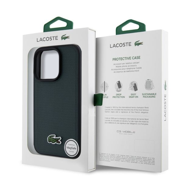 LICENSED LACOSTE LACOSTE MAGSAFE maska za iPhone 15 Pro Max SINOPLE, zelena - LCHMP15XPVCE