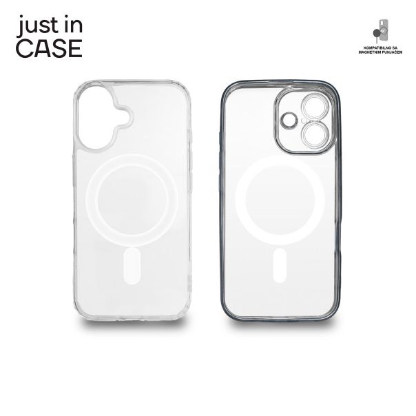 JUST IN CASE 2u1 Extra case MAG MIX paket za iPhone 16, crna - MAG116BK