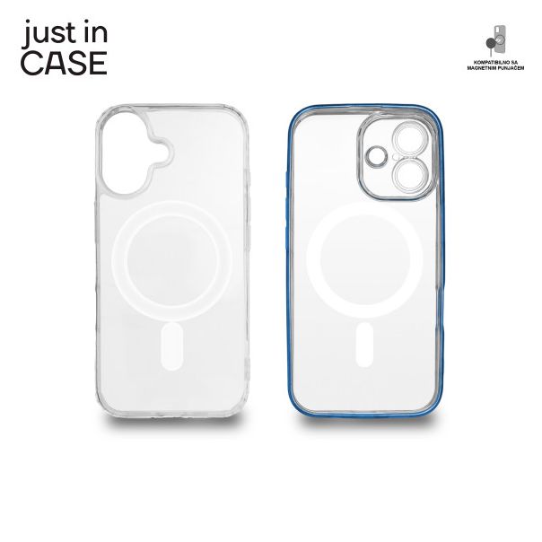 JUST IN CASE 2u1 Extra case MAG MIX paket za iPhone 16, plava - MAG116BL