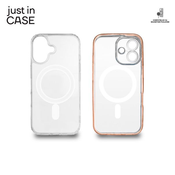 JUST IN CASE 2u1 Extra case MAG MIX paket za iPhone 16, roza - MAG116PK