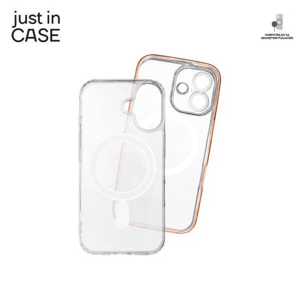 JUST IN CASE 2u1 Extra case MAG MIX paket za iPhone 16, roza - MAG116PK