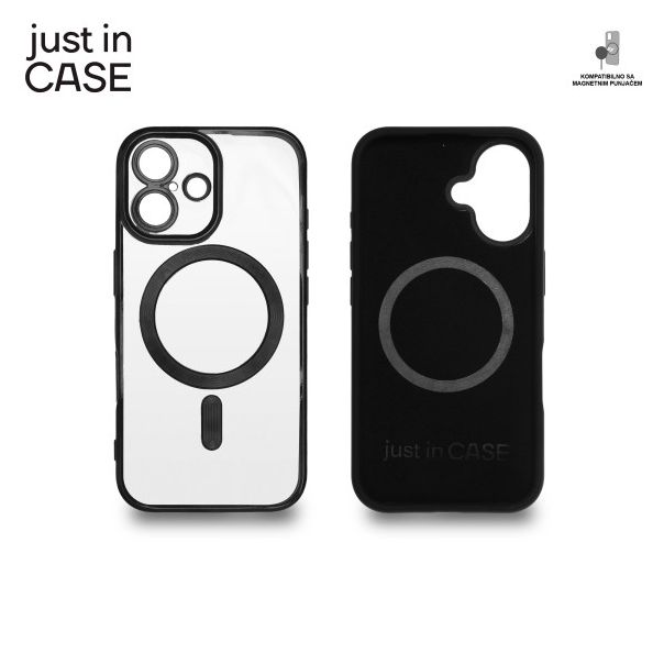 JUST IN CASE 2u1 Extra case MAG MIX PLUS paket za iPhone 16, crna - MAGPL116BK