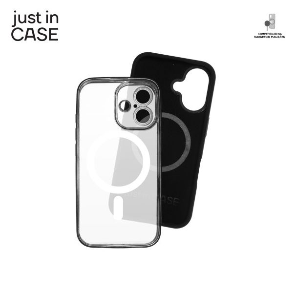 JUST IN CASE 2u1 Extra case MAG MIX PLUS paket za iPhone 16, crna - MAGPL116BK