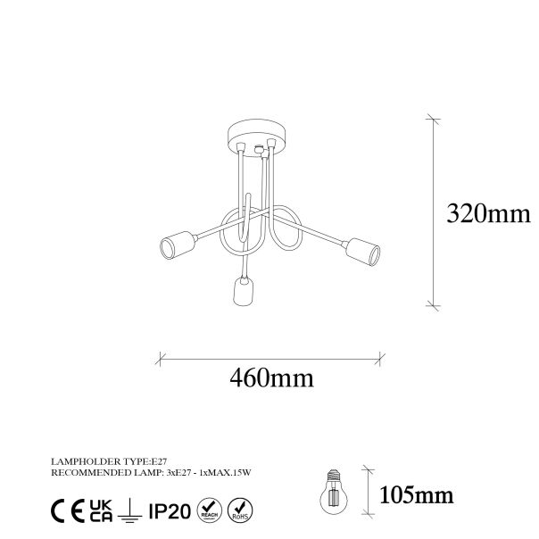 OPVIQ Luster Viraj 10875, crna - EP3006574