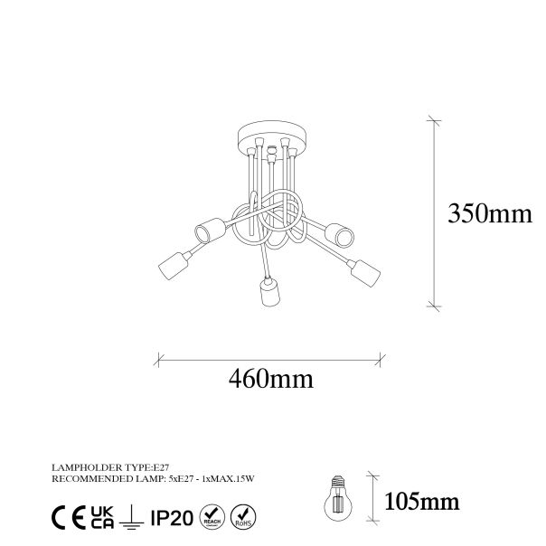 OPVIQ Luster Viraj 10880, crna - EP3006583