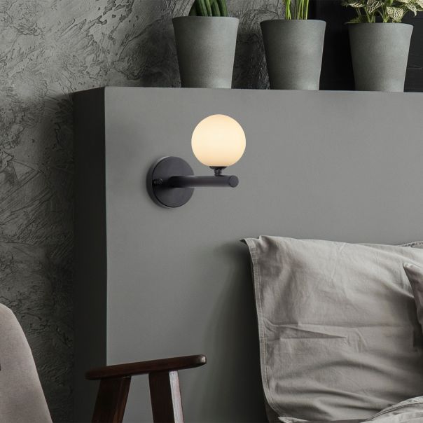 OPVIQ Zidna lampa Domino 11033, crna/bela - EP3007075