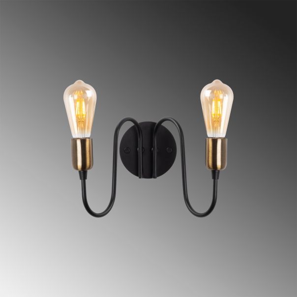 OPVIQ Zidna lampa Firat 11521, crna/zlatna - EP3007159
