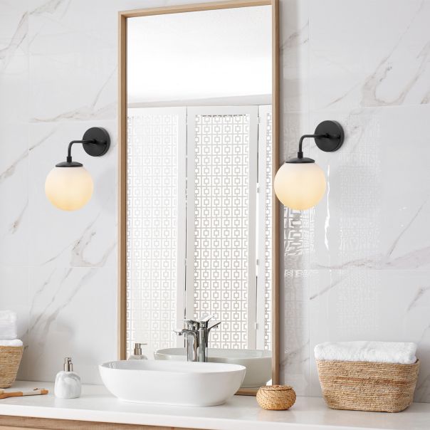 OPVIQ Zidna lampa Viran 10905, crna/bela - EP3007258