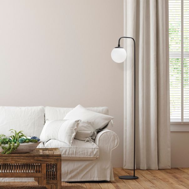 OPVIQ Podna lampa Viran 10965, crna/bela - EP3007315