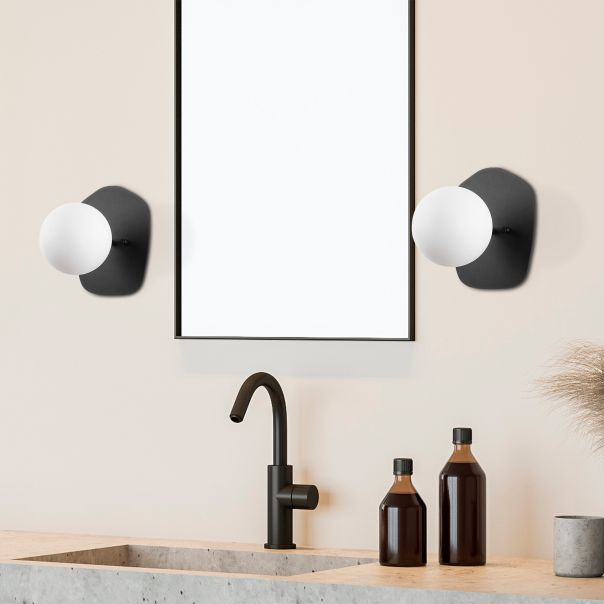 OPVIQ Zidna lampa Well 11680, crna/bela - EP3007435