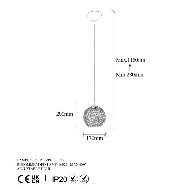 OPVIQ Visilica Hay 11875, crna - EP3007516