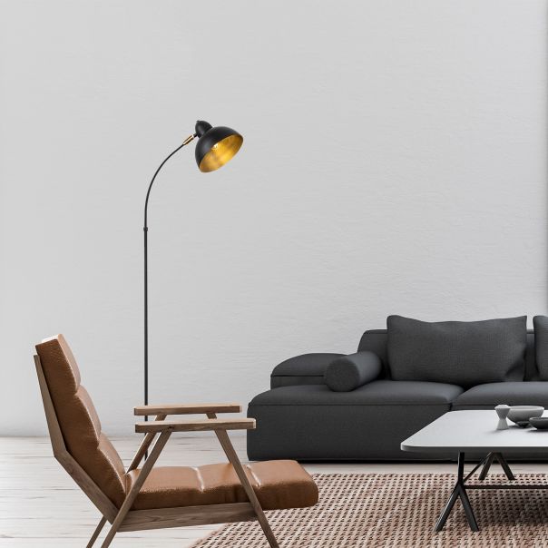OPVIQ Podna lampa Varzan 10855, crna - EP3007552
