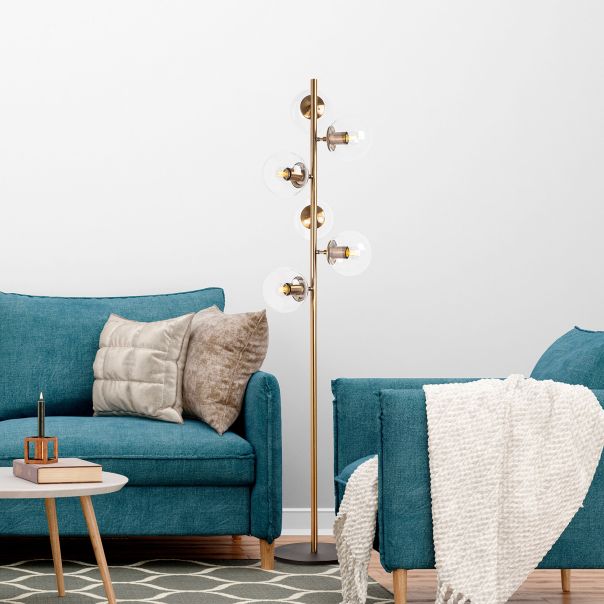 OPVIQ Podna lampa Fazli 10505, zlatna - EP3007558