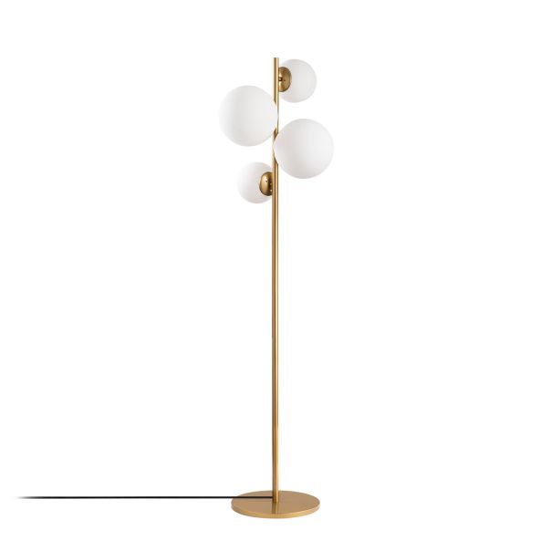 OPVIQ Podna lampa Fazli 10523, zlatna/bela - EP3007567