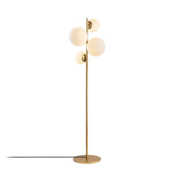 OPVIQ Podna lampa Fazli 10523, zlatna/bela - EP3007567