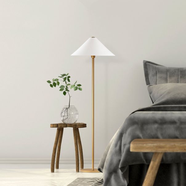 OPVIQ Podna lampa Mixed 11512, bela/zlatna - EP3007582