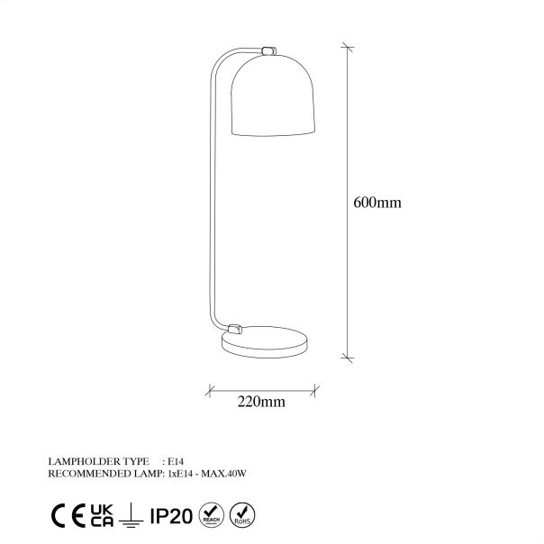 OPVIQ Stona lampa Epika 12247, crna - EP3006757