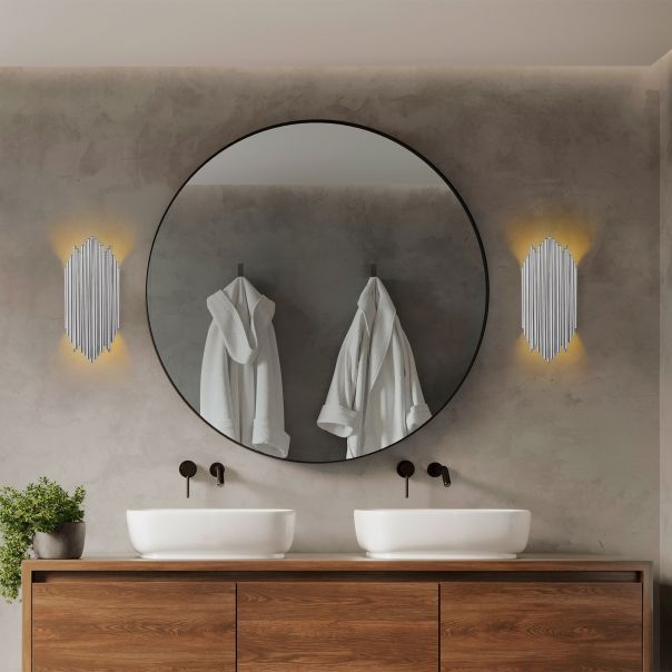OPVIQ Zidna lampa Kara 1334, srebrna - EP3006868