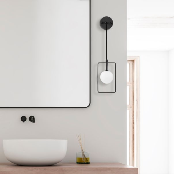 OPVIQ Zidna lampa Geometri 11110, crna/bela - EP3006934