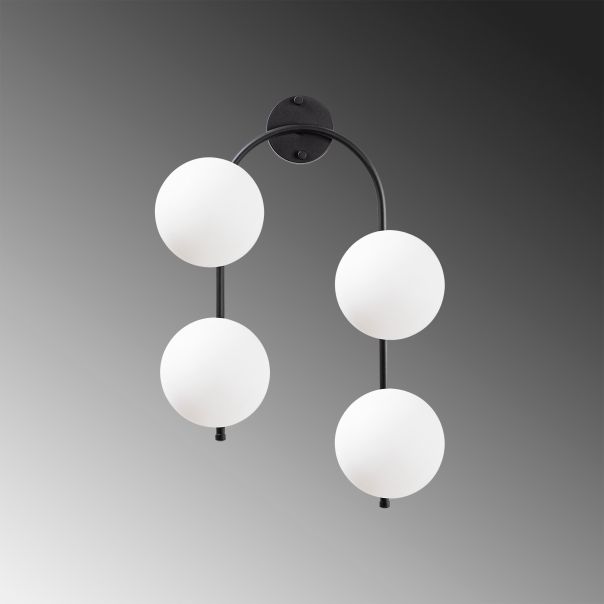 OPVIQ Zidna lampa Jewel 10595, crna/bela - EP3006988