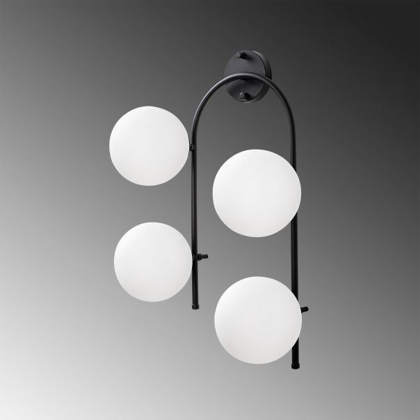 OPVIQ Zidna lampa Jewel 10595, crna/bela - EP3006988
