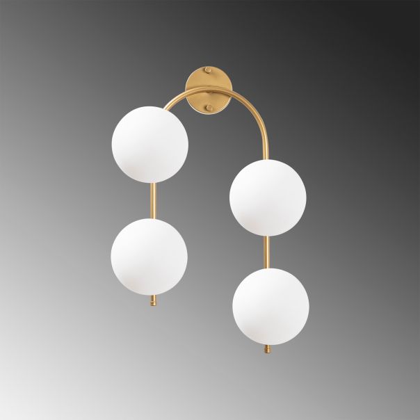 OPVIQ Zidna lampa Jewel 10605, zlatna/bela - EP3006994