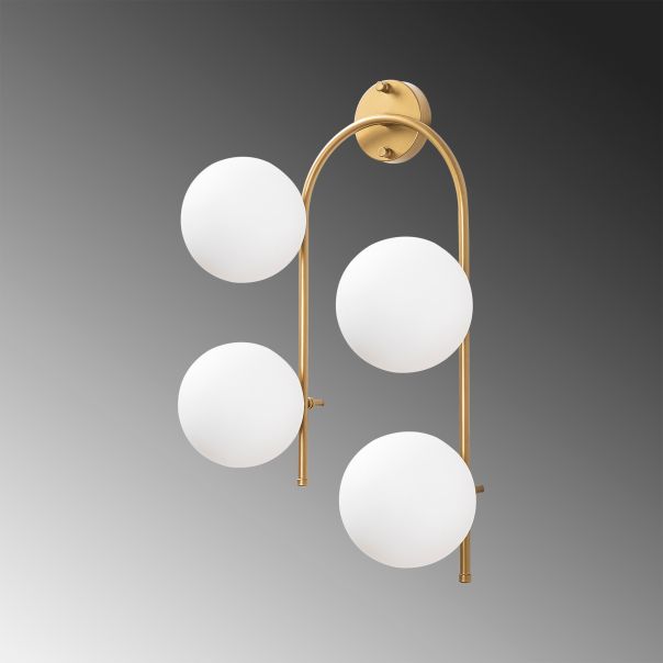OPVIQ Zidna lampa Jewel 10605, zlatna/bela - EP3006994