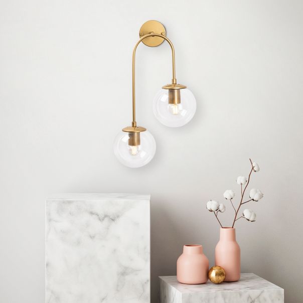 OPVIQ Zidna lampa Jewel 10580, zlatna/providna - EP3007012