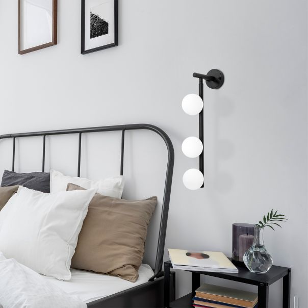 OPVIQ Zidna lampa Domino 11040, crna/bela - EP3007027