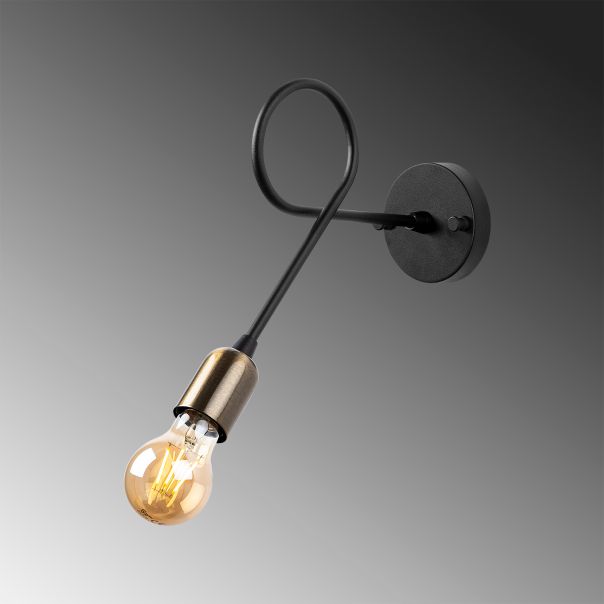 OPVIQ Zidna lampa Viraj 10865, crna/zlatna - EP3009004
