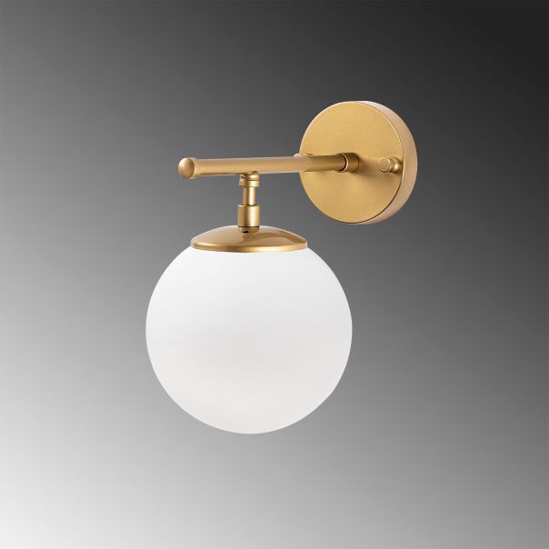 OPVIQ Zidna lampa Roe 10725, zlatna/bela - EP3009043
