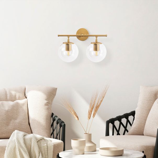 OPVIQ Zidna lampa Roe 10730, zlatna/providna - EP3009046