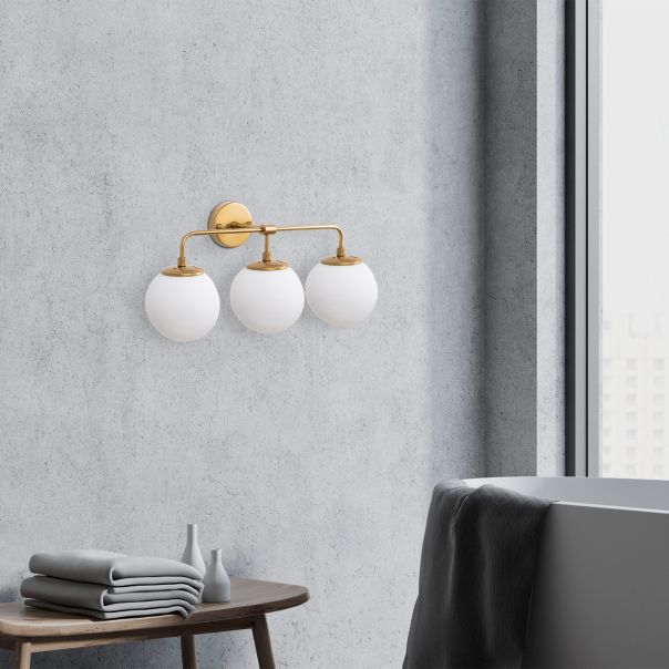 OPVIQ Zidna lampa Horn 12205, zlatna/bela - EP3009073
