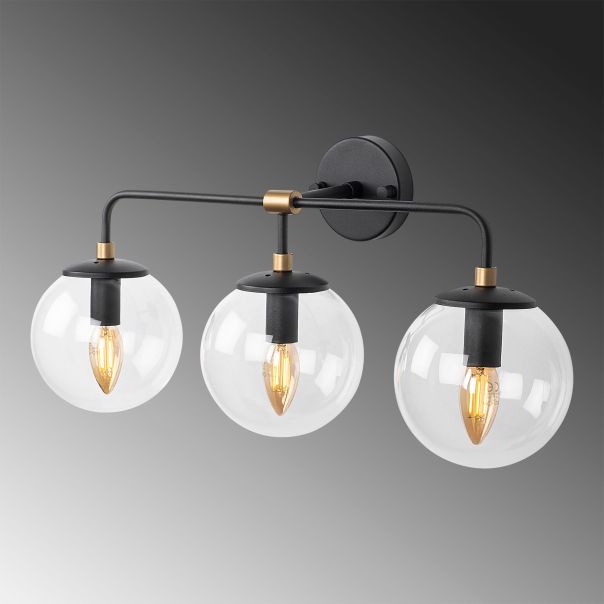 OPVIQ Zidna lampa Horn 12208, crna/providna - EP3009079