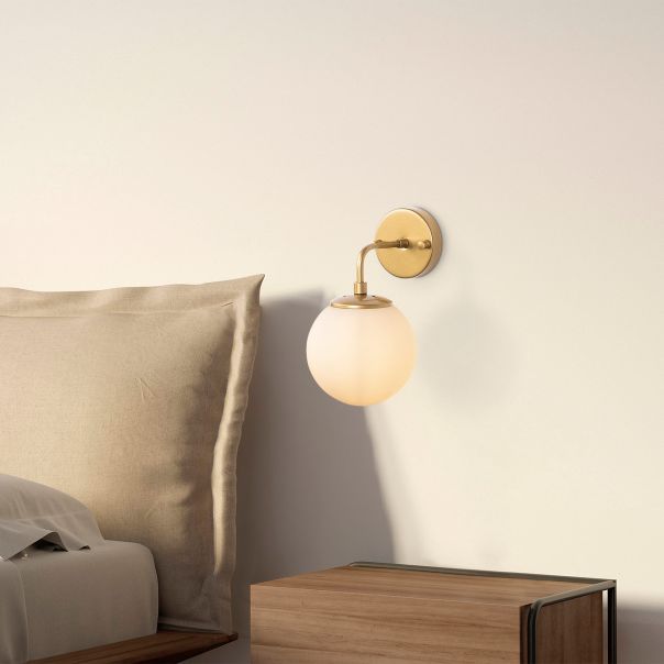 OPVIQ Zidna lampa Horn 12215, zlatna/bela - EP3009088