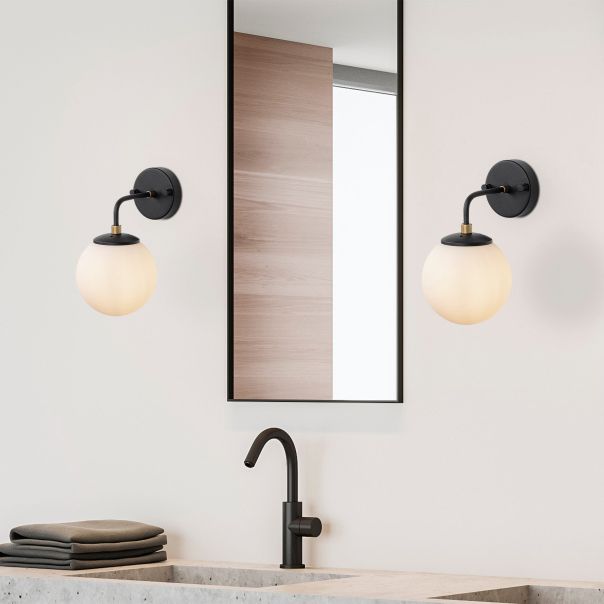 OPVIQ Zidna lampa Horn 12217, crna/bela - EP3009094