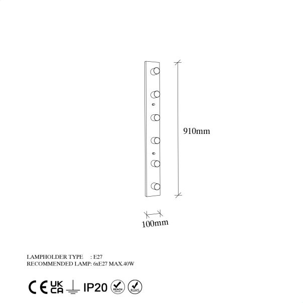 OPVIQ Zidna lampa Mirro 12237, zlatna - EP3009100